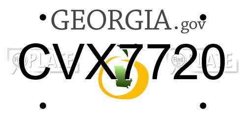 CVX7720 Georgia License Plate