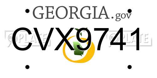 CVX9741 Georgia License Plate