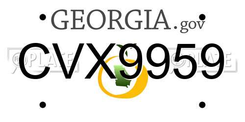 CVX9959 Georgia License Plate
