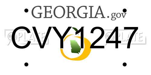 CVY1247 Georgia License Plate