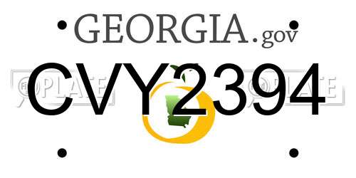CVY2394 Georgia License Plate