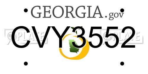 CVY3552 Georgia License Plate