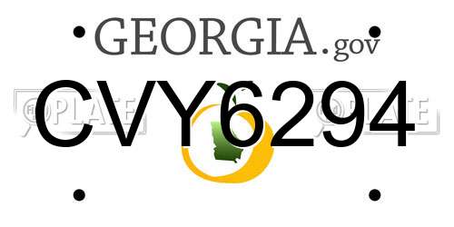 CVY6294 Georgia License Plate