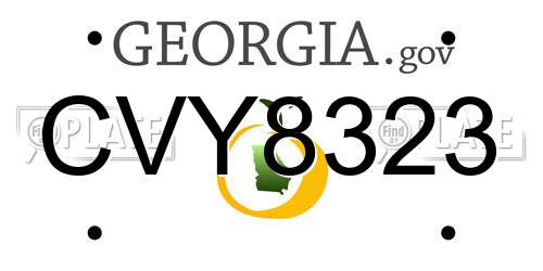 CVY8323 Georgia License Plate