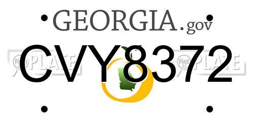 CVY8372 Georgia License Plate
