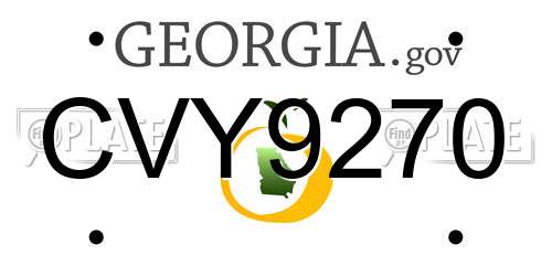 CVY9270 Georgia License Plate