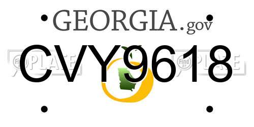 CVY9618 Georgia License Plate