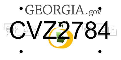 CVZ2784 Georgia License Plate