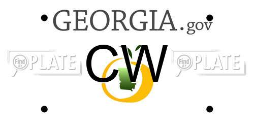 CW Georgia License Plate