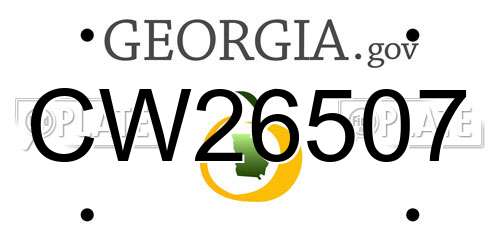 CW26507 Georgia License Plate