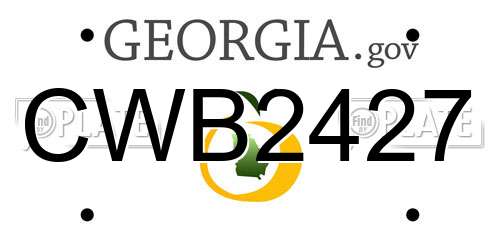 CWB2427 Georgia License Plate
