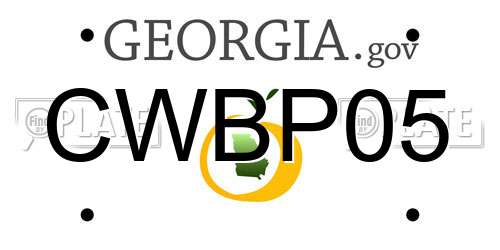 CWBP05 Georgia License Plate