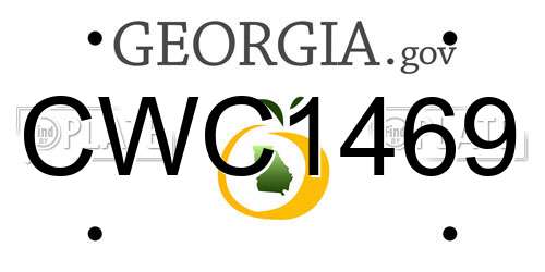 CWC1469 Georgia License Plate