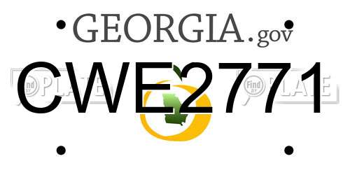CWE2771 Georgia License Plate