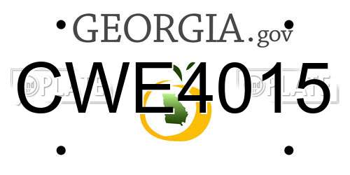 CWE4015 Georgia License Plate