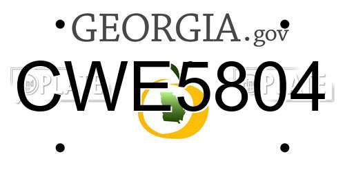 CWE5804 Georgia License Plate