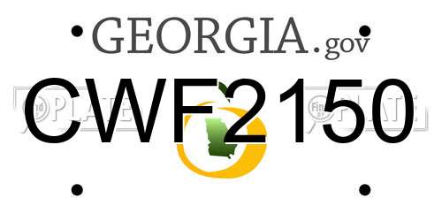 CWF2150 Georgia License Plate