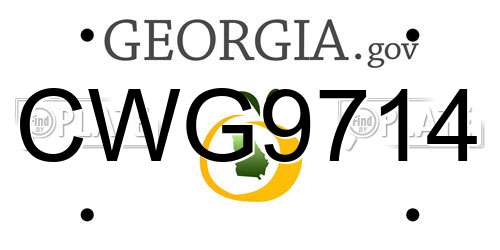 CWG9714 Georgia License Plate