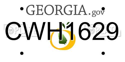 CWH1629 Georgia License Plate