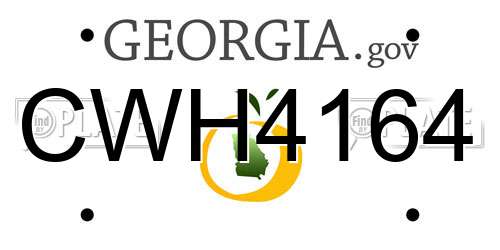 CWH4164 Georgia License Plate