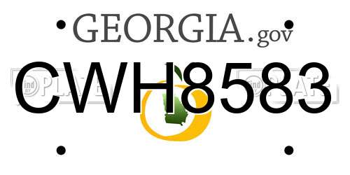 CWH8583 Georgia License Plate