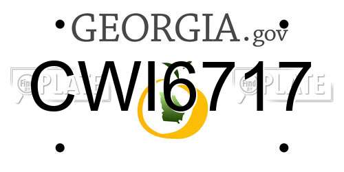 CWI6717 Georgia License Plate