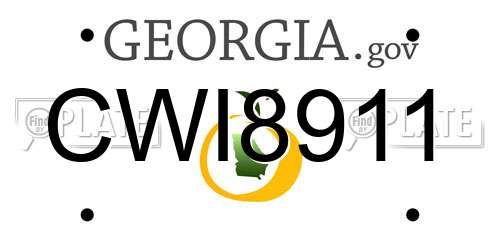 CWI8911 Georgia License Plate