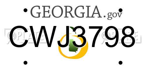 CWJ3798 Georgia License Plate