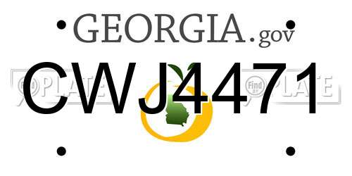 CWJ4471 Georgia License Plate