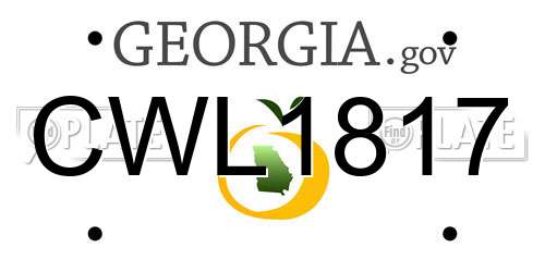 CWL1817 Georgia License Plate