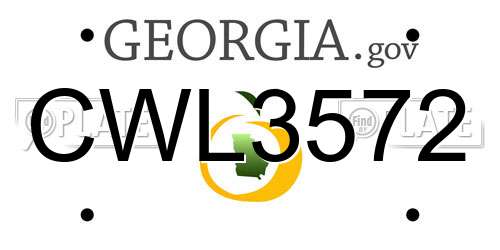 CWL3572 Georgia License Plate