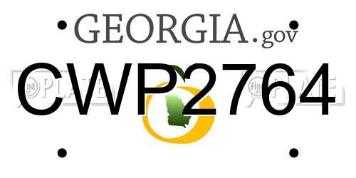 CWP2764 Georgia License Plate