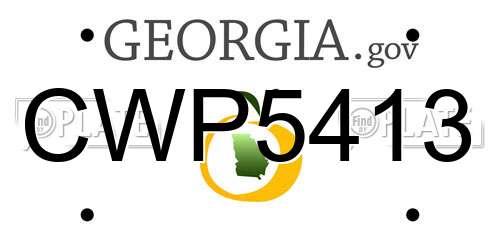 CWP5413 Georgia License Plate