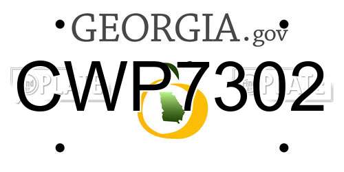 CWP7302 Georgia License Plate