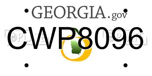 CWP8096 Georgia License Plate