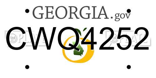 CWQ4252 Georgia License Plate