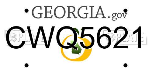 CWQ5621 Georgia License Plate