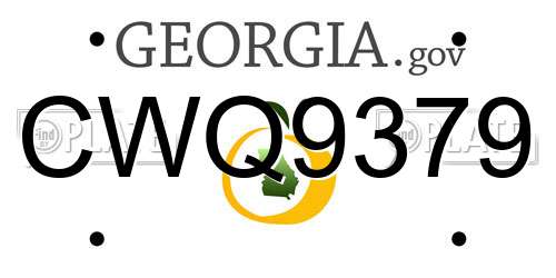 CWQ9379 Georgia License Plate