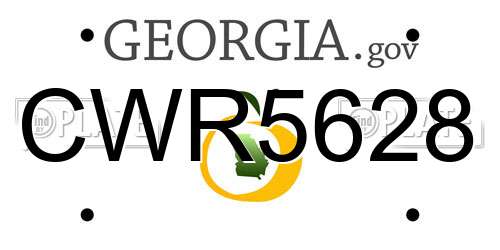CWR5628 Georgia License Plate