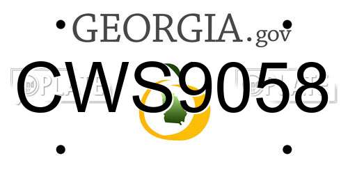 CWS9058 Georgia License Plate