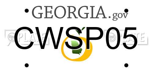 CWSP05 Georgia License Plate