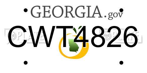 CWT4826 Georgia License Plate