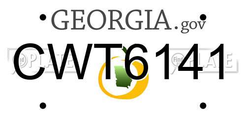 CWT6141 Georgia License Plate