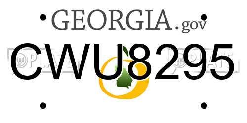 CWU8295 Georgia License Plate