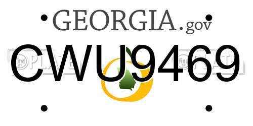 CWU9469 Georgia License Plate