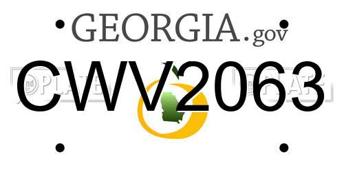 CWV2063 Georgia License Plate