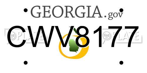 CWV8177 Georgia License Plate