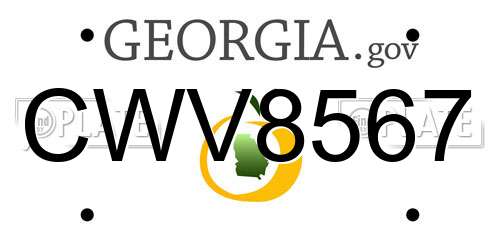 CWV8567 Georgia License Plate