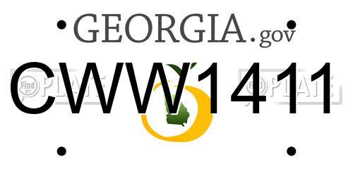 CWW1411 Georgia License Plate