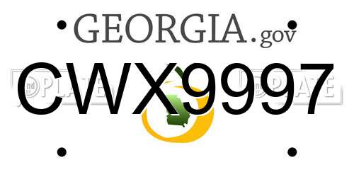 CWX9997 Georgia License Plate